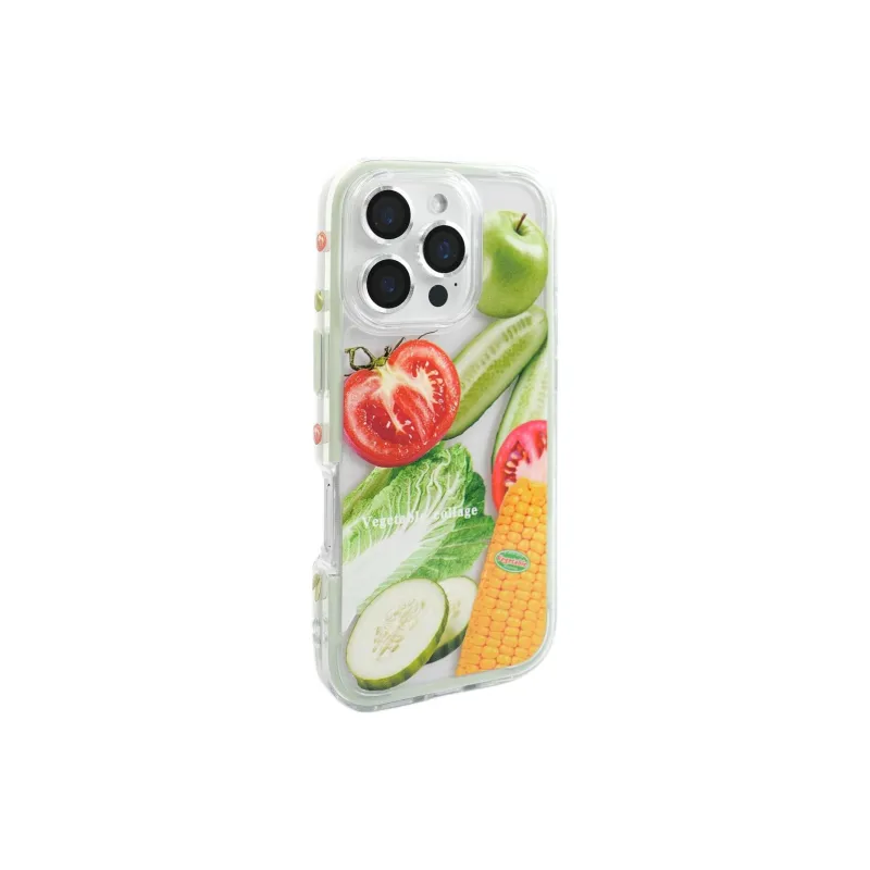 Sopi Acrylic Material 2 in 1 Full Screen Vegetable Phone Cases Compatible With IPhone 16/15 Pro Max/Apple 13/14 Pro/Max-5