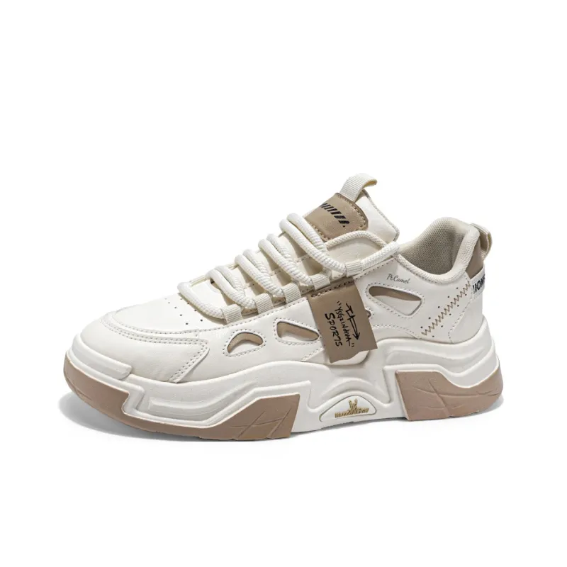 PROTECTCAMEL Abrasion Resistant Lightweight Height Increasing Low Top Chunky Sneakers Men's-6