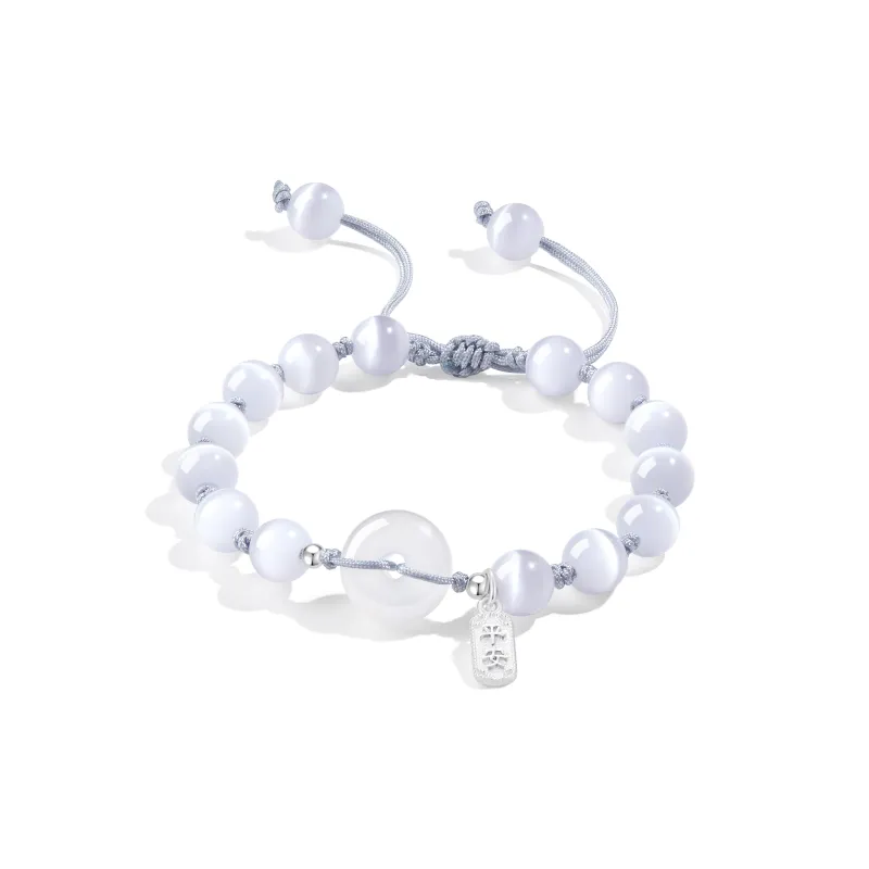 Central Fashion Natural Chalcedony Bracelets Unisex-0