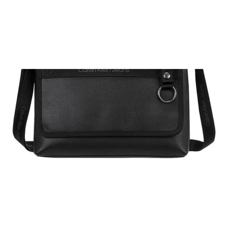 CALVIN KLEIN Polyester Crossbody Bag, Shoulder Bag Medium Size Men's Space Black-4