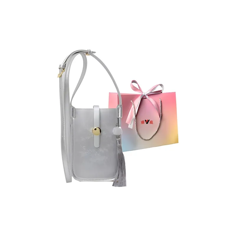 Yalu PU Shoulder Bag Regular Women's Black/Ecru/Silver/Pink-7