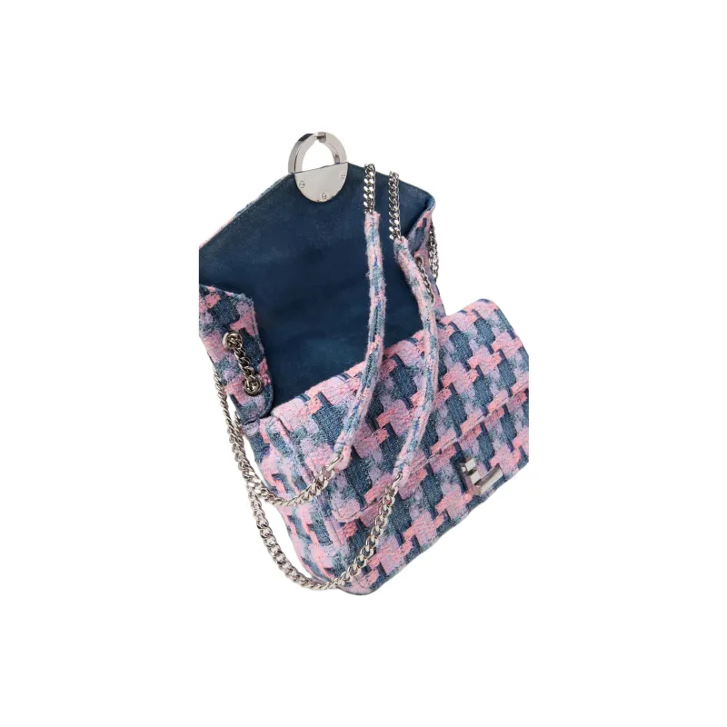 Sandro Tweed Shoulder Bag Regular Women's Pink & Blue-1