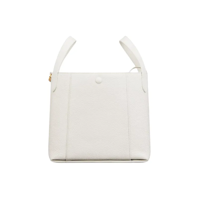 DIOR Calfskin Bucket Bag, Shoulder Bag, Crossbody Bag, Handbag Medium Size Women's White-3