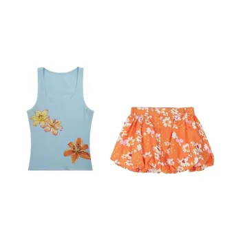 TIBINB Two Piece Skirt Sets Women's