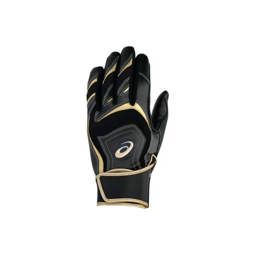 Asics Baseball Gloves Batter's Glove Leather Men's Black