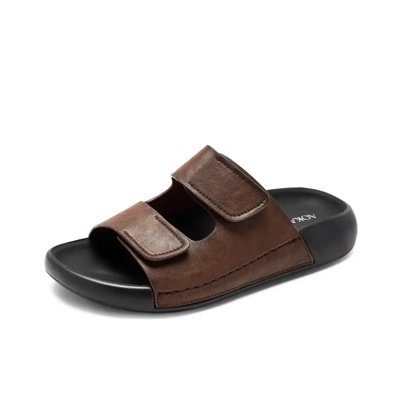 AOKANG PU Polyurethane Slip Resistant Slide Slippers Men's-6