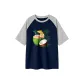 Navy Blue & White Heather Gray