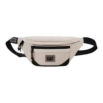 CAT Polyester Backpack, Crossbody Bag Unisex Ecru