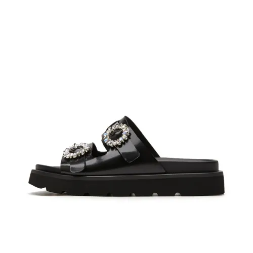 MILLIE'S Rubber Sole Quiet Slide Slippers Women's