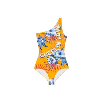 GUCCI SS21 One-piece Swimsuit Women's Yellow