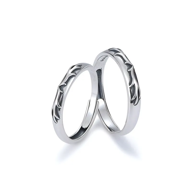 PUENTE 999 Fine Silver Couple Rings Unisex-0