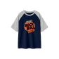 Navy Blue & White Heather Gray