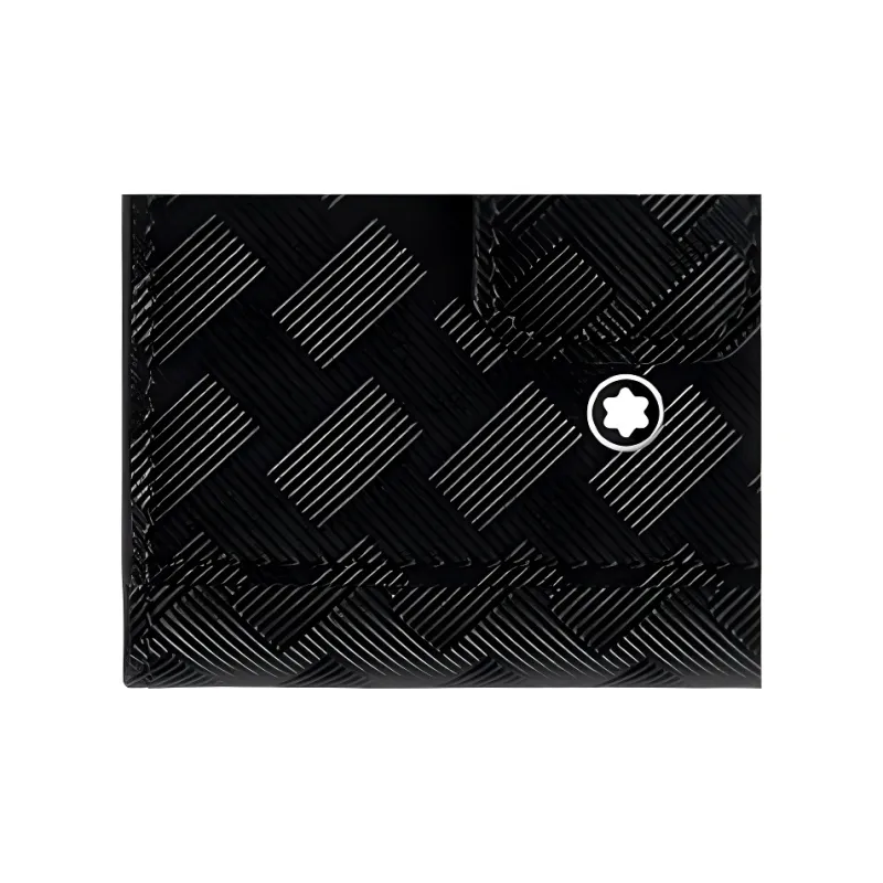 MONTBLANC Stylish 3.0 Leather Wallet Mini Men's Classic Black-3