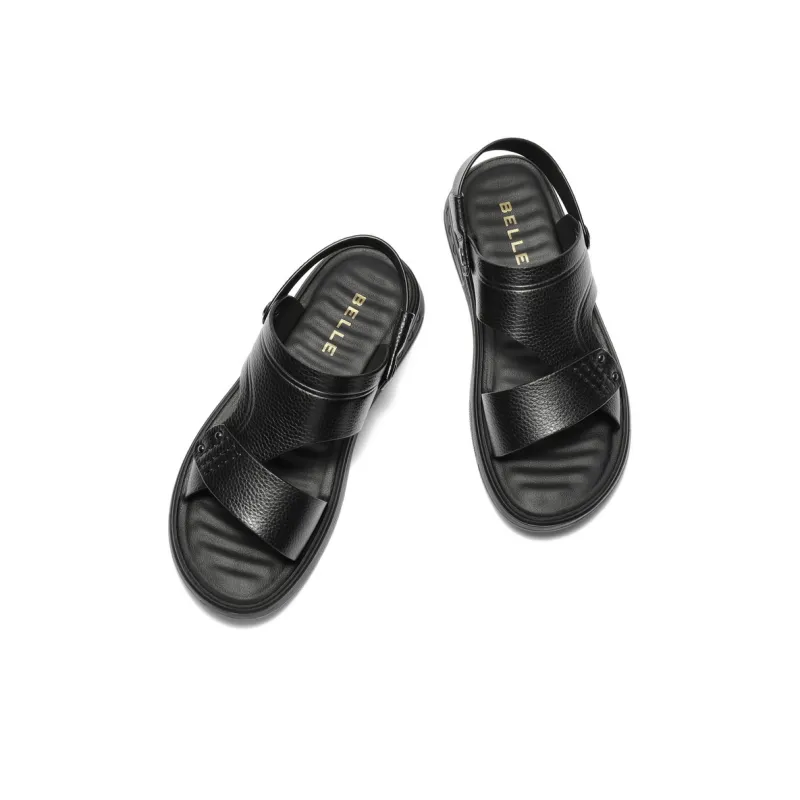 BELLE Beach Sandals Men Brown, Black-8