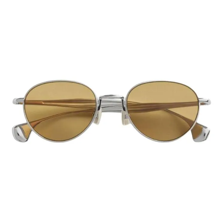 Bottega Veneta Metal Oval Sunglasses Women's Silver-0