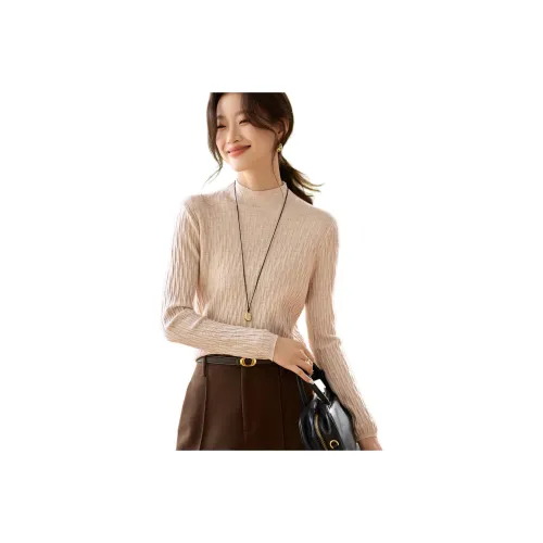 Mo Han Yi Mei Knitwear Women's Apricot