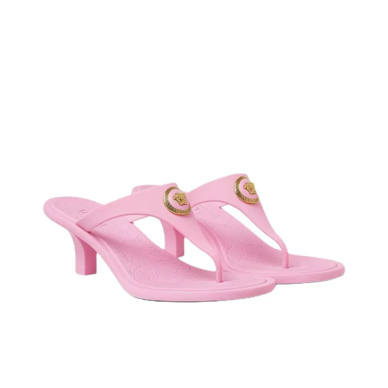 VERSACE Quiet Flip Flops 5.5cm Women's Pink-2
