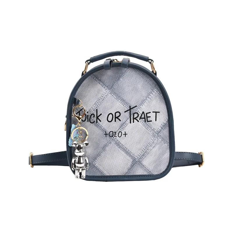 Yalu PU Backpack Women's Black/Blue-6