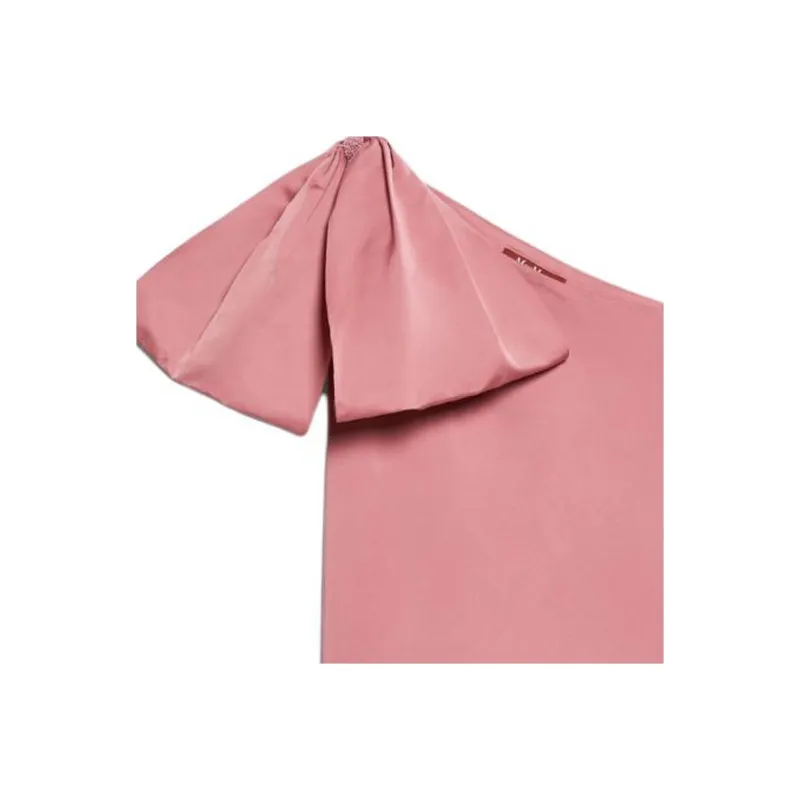 MaxMara Innocuo Collection Radzmir One Shoulder Dress Sleeveless Dress Women's Pink-4