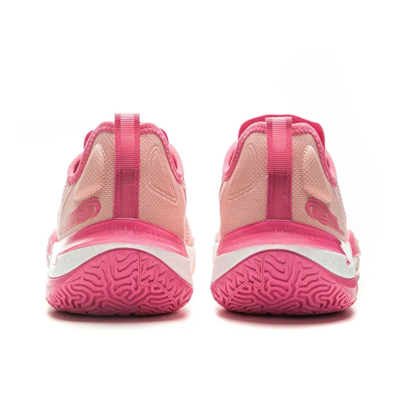 LiNing Cushioning, Slip Resistant, Abrasion Resistant, Rebound Grip Low Top Basketball Shoes Men's Frosting Pink-5