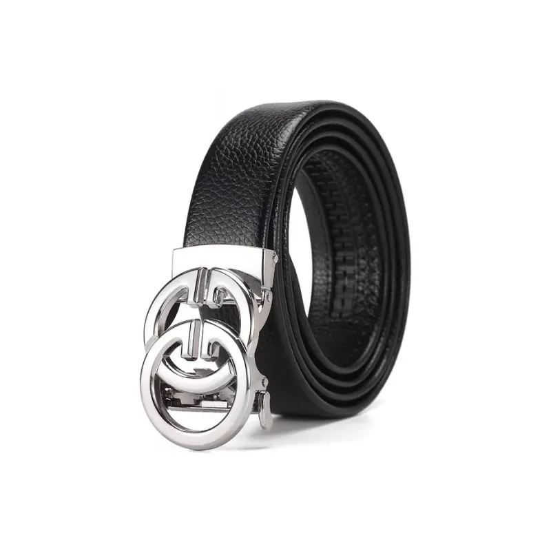 YUZHAOLIN Cow Split Leather Belts Men's Width 3.5CM-2
