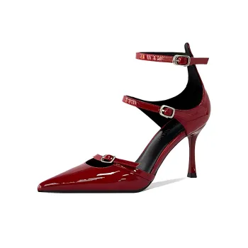 Lan Miao Slim Heel High Heels Women's Burgundy