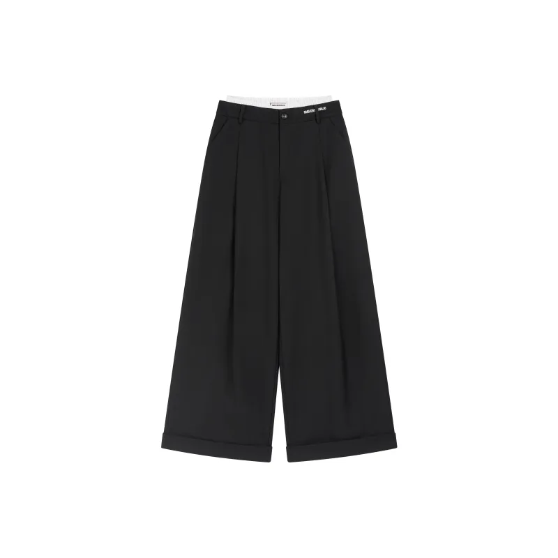 SMILEREPUBLIC Casual Pants Unisex Black-0
