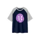 Navy Blue & White Heather Gray