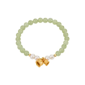 WEITIANXUAN Bracelets Pale Greenish White Jade Women's
