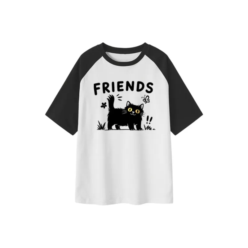FAIRWHALE Drop Shoulder Sleeve T Shirt Women's-4