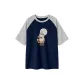 Navy Blue & White Heather Gray