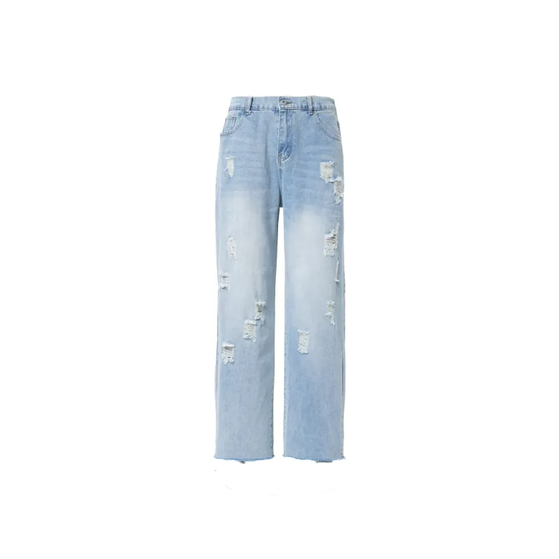HOKLV Jeans Unisex Blue-0