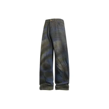 HKRXEC Jeans Men Blue