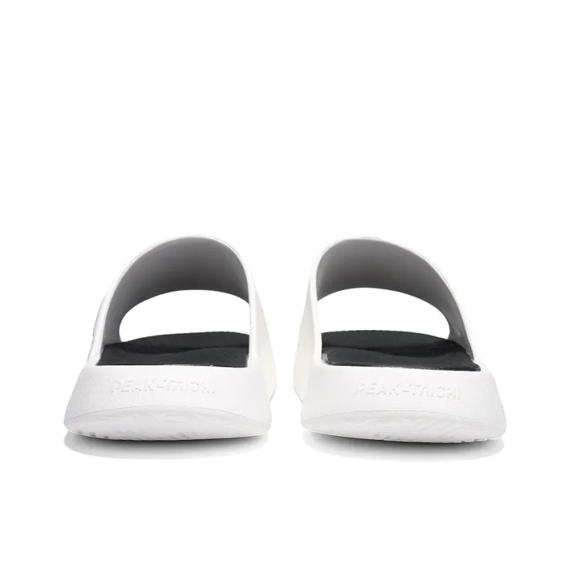 PEAK Slip Resistant Odor Resistant Abrasion Resistant Slide Slippers Men's Ivory Black-5
