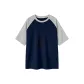 Navy Blue & White Heather Gray