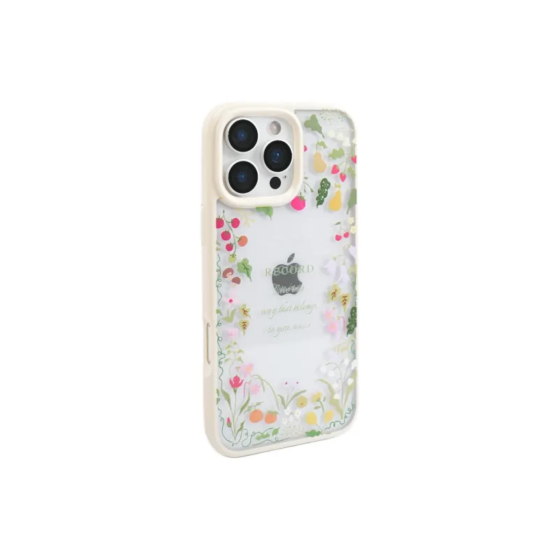 Sopi Acrylic Material Fruiting Garden Edge Phone Cases Compatible With IPhone 16/15 Pro Max/Apple 13/14 Pro/Max-1