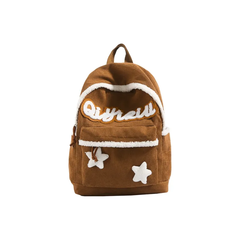 SURELAPTOP Fabric Backpack Regular Women's Black/Coffee-6