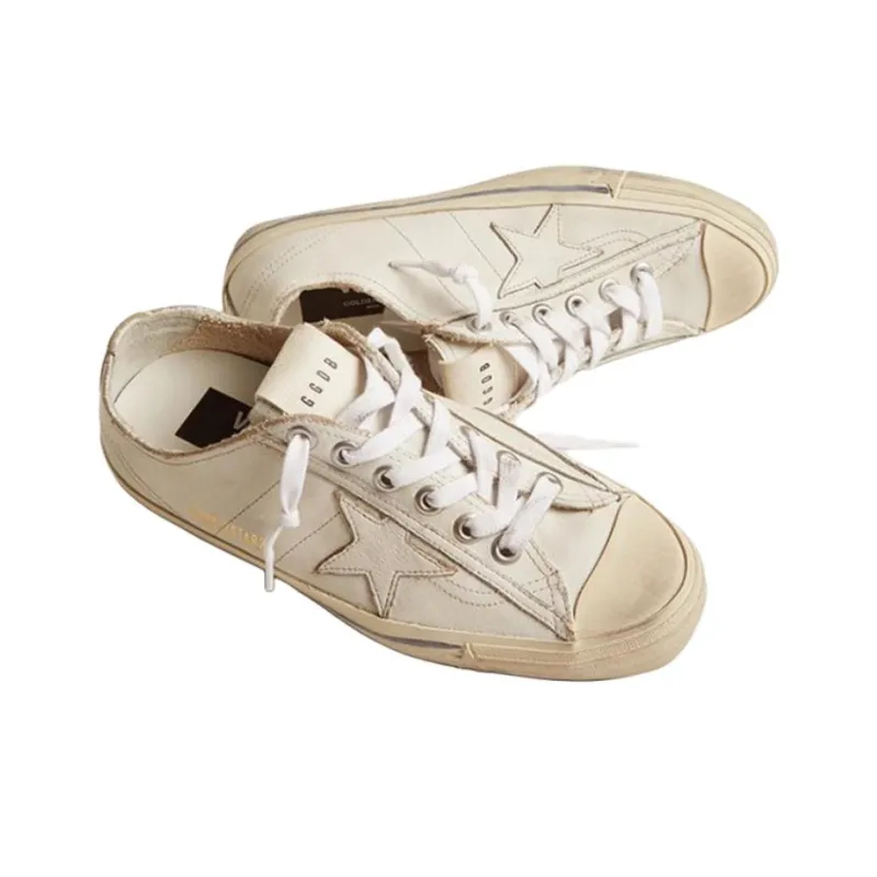 Golden Goose V Star Low Top Skateboard Shoes Men's White-1