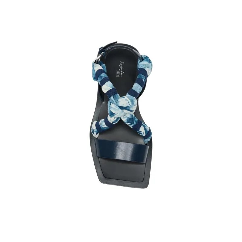ZARA Fanglu Lin Collaboration One Strap Sandals 2cm Women's Blue-3