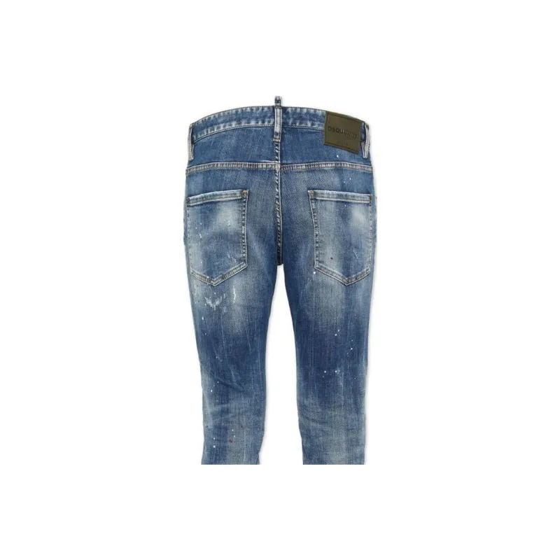 DSQUARED 2 Medium Corduroy Patches Washed Skater Jeans-6