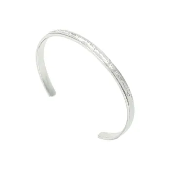 M.Wong 925 Sterling Silver, Adjustable Opening Yinyu Bangle Unisex