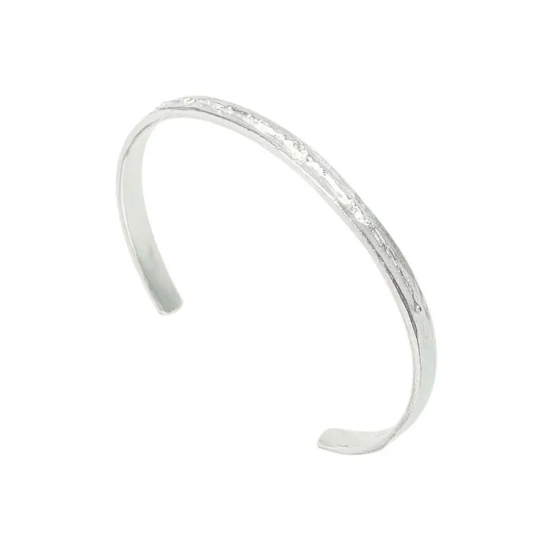 M.Wong 925 Sterling Silver, Adjustable Opening Yinyu Bangle Unisex-0