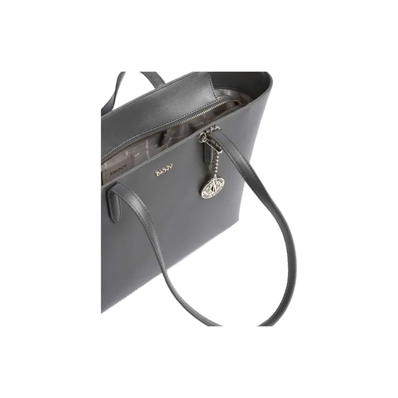 DKNY Cow Leather Tote, Portable, Shoulder Bag Regular Women's Gray-4