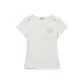 White Sand Gray with Pink Embroidery V-Neck