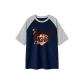 Navy Blue & White Heather Gray