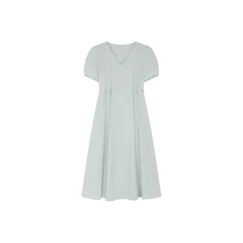 Mo Han Yi Mei Short Sleeved Dress Women's Mint Mamba