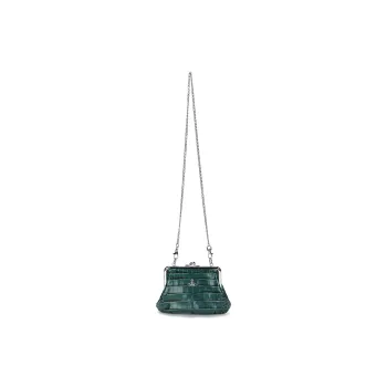 Vivienne Westwood Granny Frame Calfskin Dumpling Bag Portable Shoulder Bag Crossbody Bag Wallet Women's Green