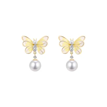 KEYS VIA Copper Alloy Stud Earrings Women's