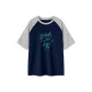 Navy Blue & White Heather Gray