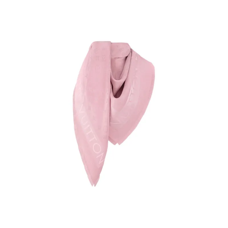 LOUIS VUITTON Wool Shawls Women's Light Pink-1